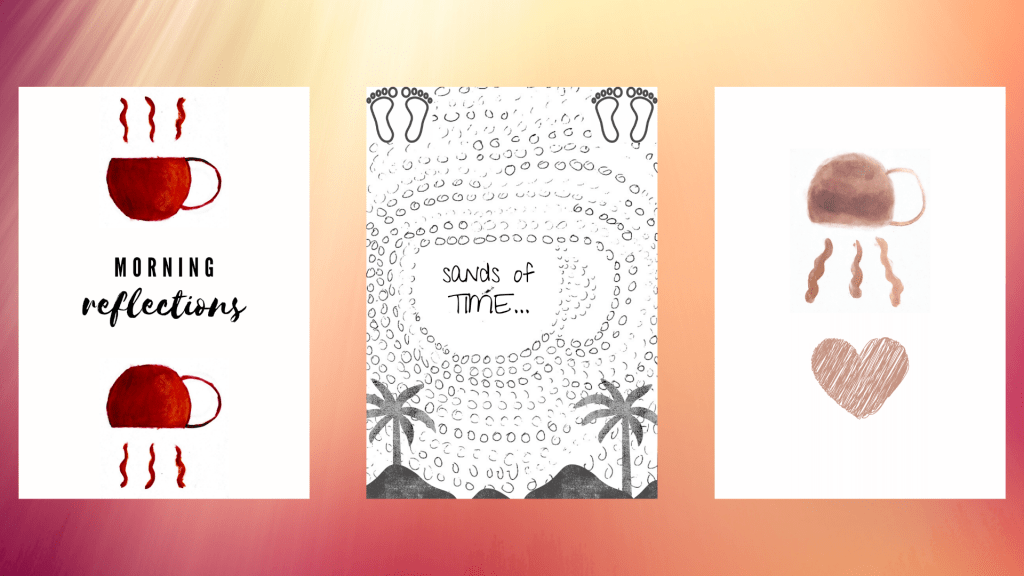 Three connotative images showing broader messages beyond the object of a cup